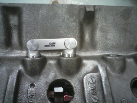 1988 Ford Mustang - Close-up of an engine block showing Cam Motion lifters.