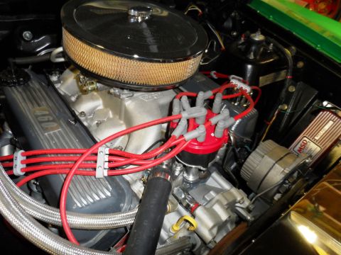 1971 Ford Ranchero - Ford 460 engine with aftermarket MSD ignition components and chrome air cleaner.