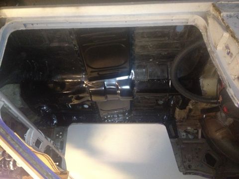 1965 Ford Mustang - 65 mustang 1 piece seat pan welded in