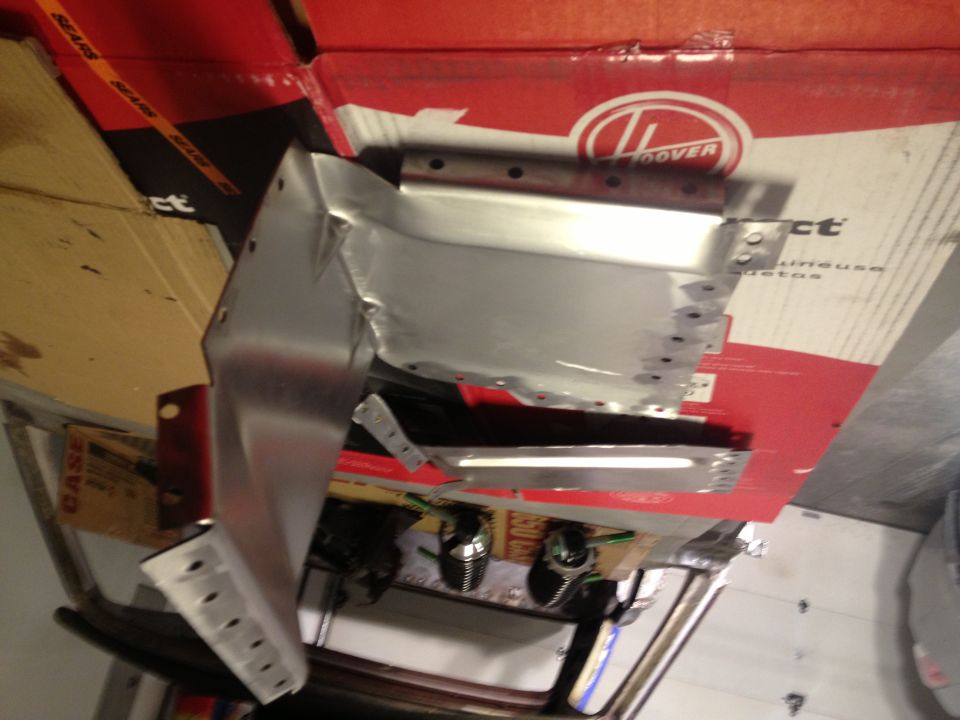 65 Mustang Coupe Torque box apart, drilled