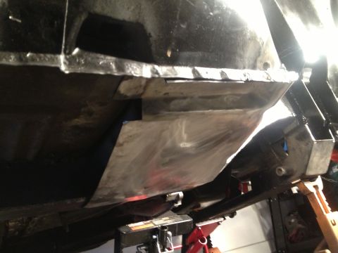 1965 Ford Mustang - 65 Mustang Coupe RS torque box welded in bottom view