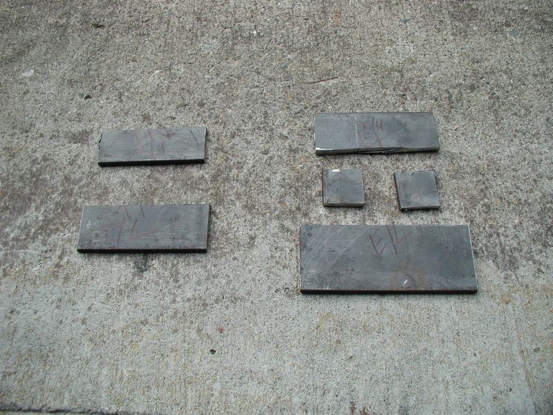 Metal plates on concrete