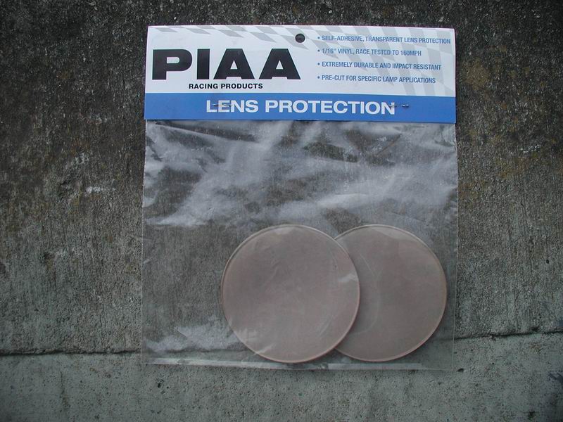 PIAA lens protection packaging with two round lenses