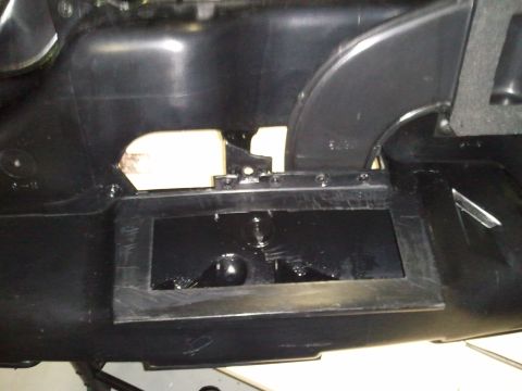 1994 Ford Bronco - This photo shows a part of a vehicle's dashboard, possibly for an aftermarket installation.