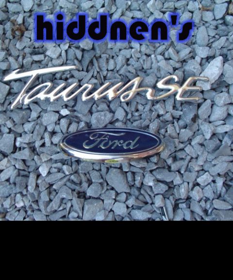 1999 Ford Taurus - Close-up of a Ford Taurus SE badge, not a full vehicle.