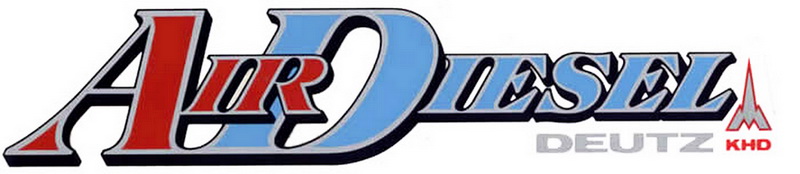 Air Diesel Deutz KHD logo graphic in red blue and gray