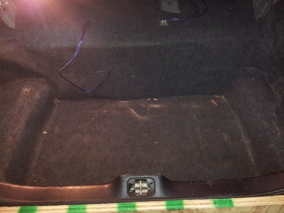 THE TRUNK BEFORE THE INSTALL LITTLE DIRTY I KNOW