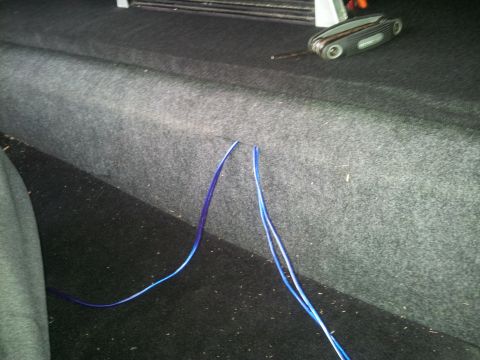 1998 Mercury Grand Marquis - SPEAKER WIRE COMING FROM THE AMP