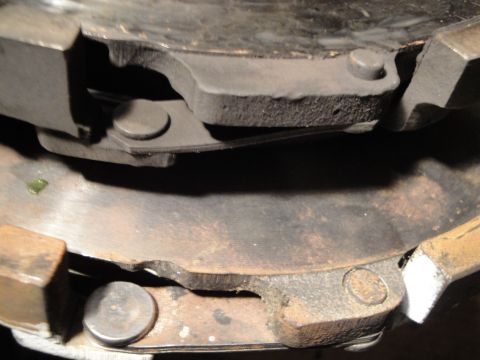 1992 Ford Taurus - This image shows a worn clutch assembly, likely needing replacement.
