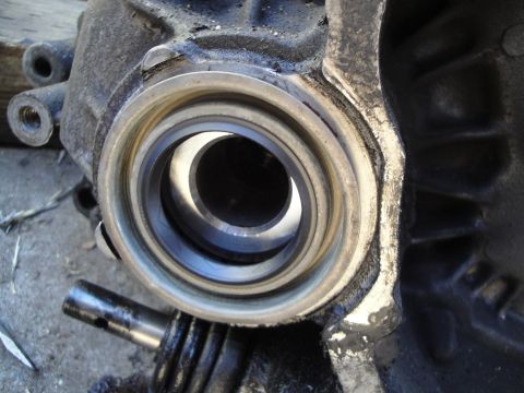 1992 Ford Taurus - Transmission housing detail with a visible bearing race and part of a shaft.