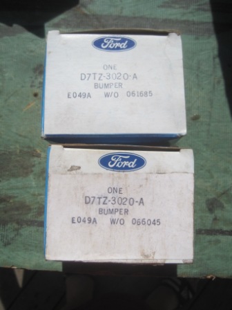 1993 Ford Bronco - Two boxes of Ford bumper parts are shown, each with a part number and other markings.