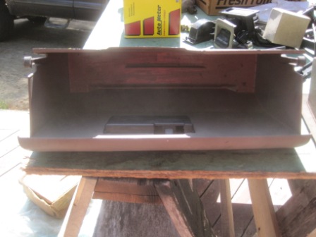 1993 Ford Bronco - Glove box interior shown, possibly for a Ford Bronco, mounted on sawhorses.