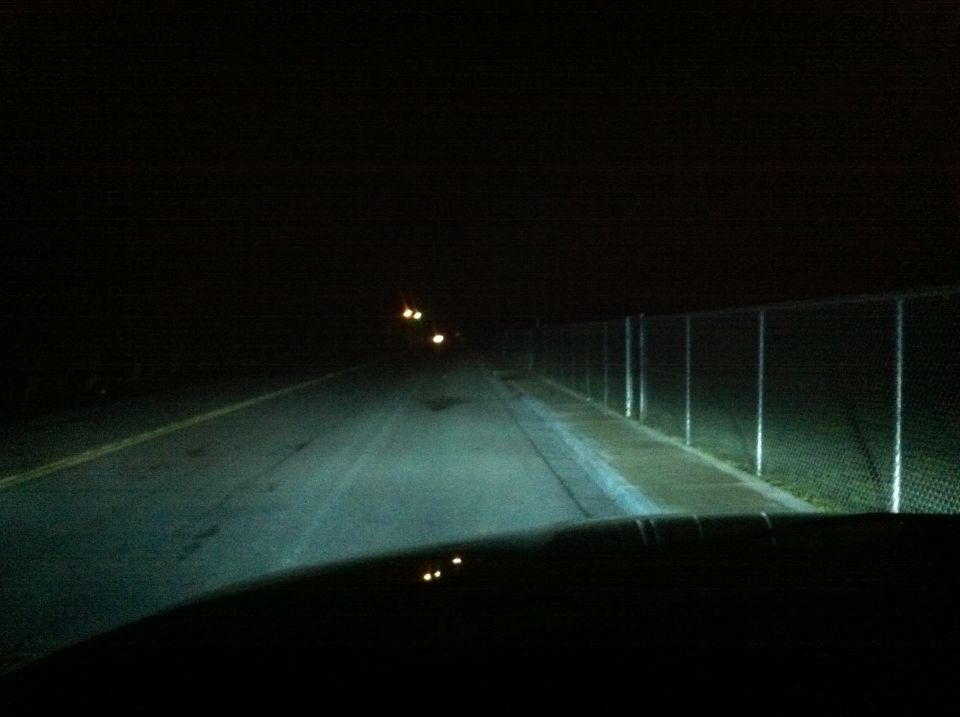 6000k HID Headlight and Fog in cab view