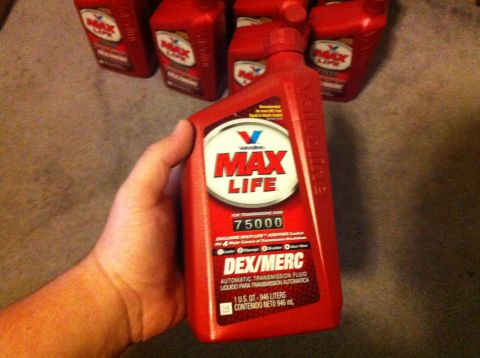 1992 Ford F-150 - This is the fluid I chose to run. Its for High mileage transmissions. 20 quarts of the stuff...