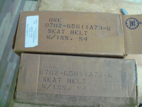 1979 Ford Ranchero - These boxes contain seat belts, not a 1979 Ford Ranchero.