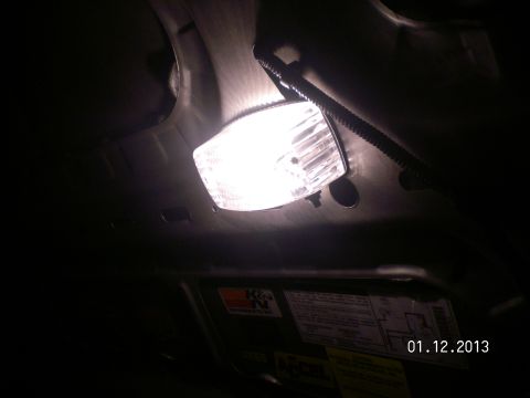 1996 Ford Bronco - Light is activated with a "push switch" on the back so the hood can be open anytime and not drain the battery!