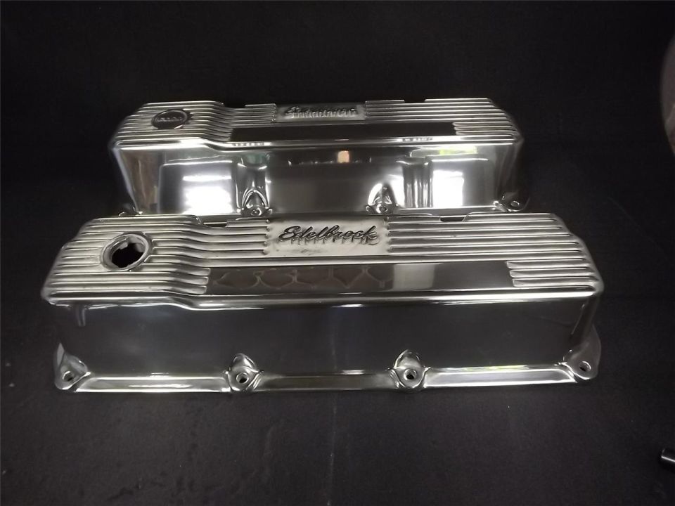 Edelbrock script logo, cast alloy
listed as 'Rare' on ebay