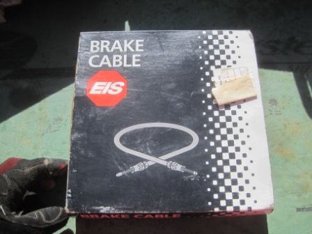 1993 Ford Bronco - Box for an EIS brake cable, showing a diagram of the part and the EIS logo.