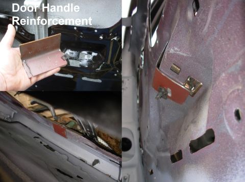 1983 Ford Bronco - Inside Door Handle Reinforcement IF THE IMAGE IS TOO SMALL, click it. This scrap of cold-rolled 1.5" angle iron is the perfect size to…