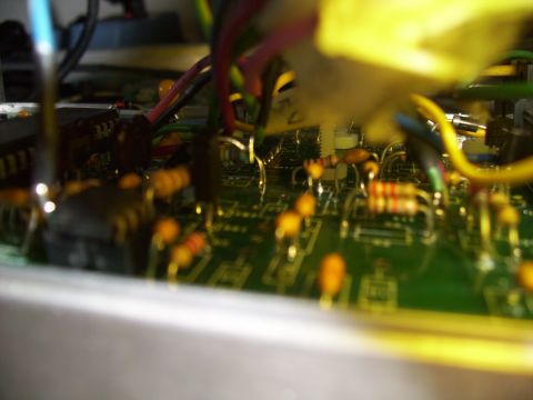 1993 Ford Probe - A detailed view of electronic components and wiring on a circuit board.