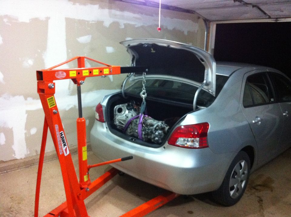 Rental Yaris on trip to transfer shop