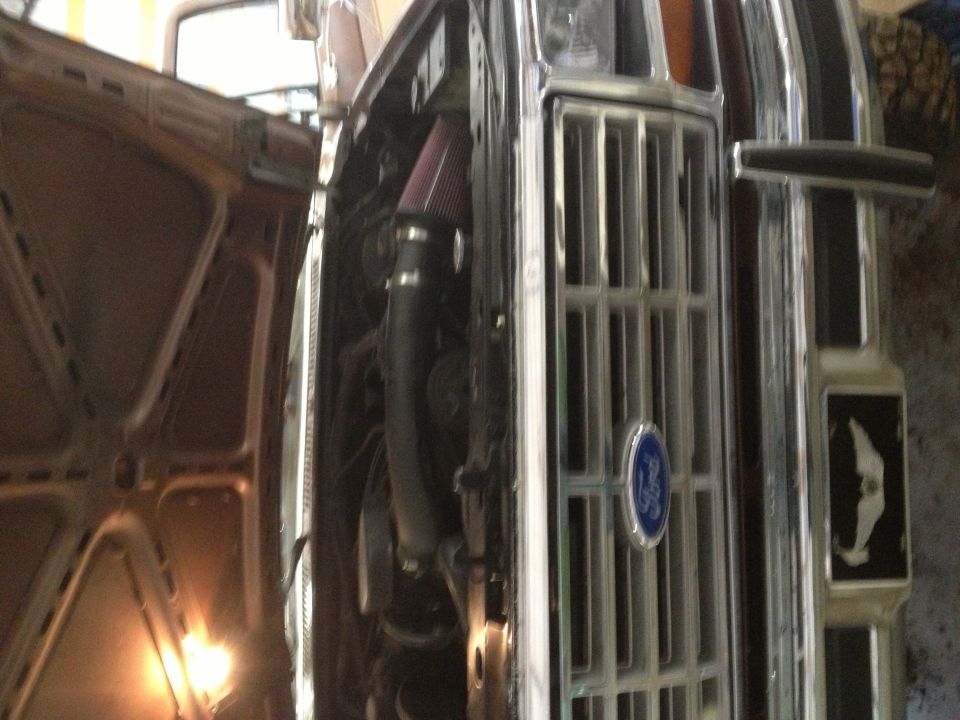 Sorry for lousy pic will get better one later.  Hardest part of this on 86 is a/c compressor is a lot higher than 87 which is what this k&n is for.  A little adjustment and works great.