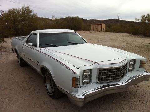 1979 Ford Ranchero - This vehicle has a distinctive grille and body style, suggesting a model year around 1977.