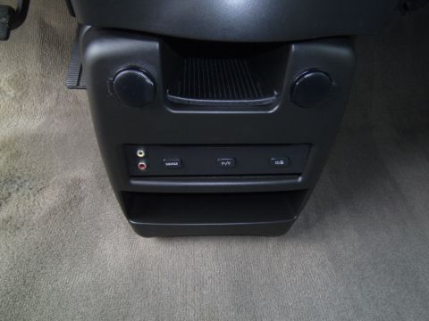 2005 Chevrolet Venture - Center console of a 2005 Chevrolet Venture, showing audio inputs and a storage area.