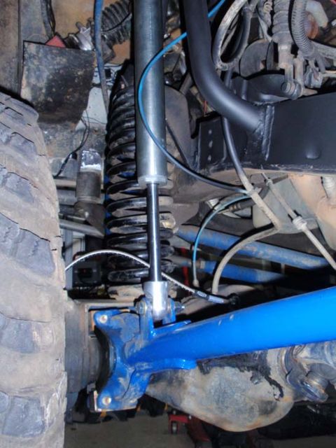 1971 Ford Bronco - Custom suspension components including a shock absorber and radius arm are visible.