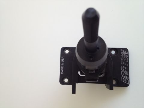 2013 Ford Mustang - A close-up view of a Barton shifter knob, showing its branding and country of origin.