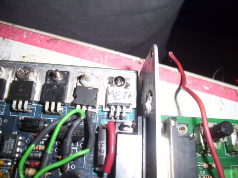 1993 Ford Probe - This image shows a close-up view of electronic components on a circuit board, including transistors and wiring.