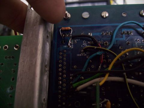 1993 Ford Probe - A circuit board with various electronic components and wiring is shown in a close-up view.