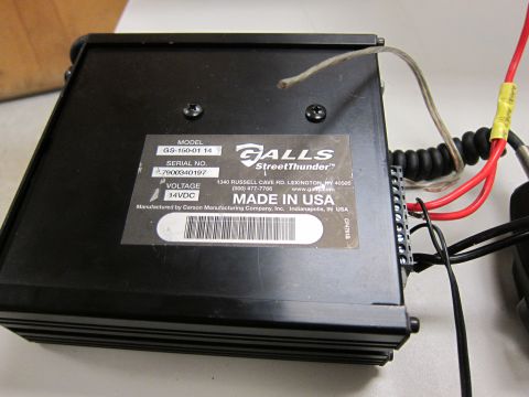 2001 Ford Crown Victoria - This Galls StreetThunder siren control box, model GS-150-01, is manufactured by Carson Manufacturing Company.