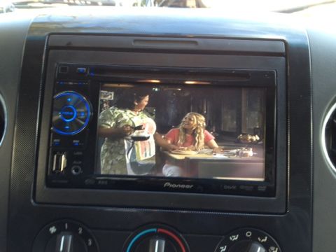 2008 Ford F-150 - The car's stereo system is displaying a scene from a movie.