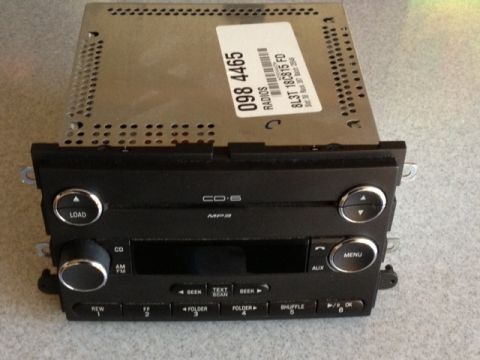 2008 Ford F-150 - This car stereo features a CD-6 player with MP3 support, along with load, menu, and navigation buttons.