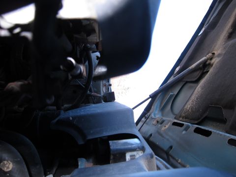 1991 Ford LTD Crown Victoria - Engine bay view of a 1991 Ford Crown Victoria LTD, hood is open.
