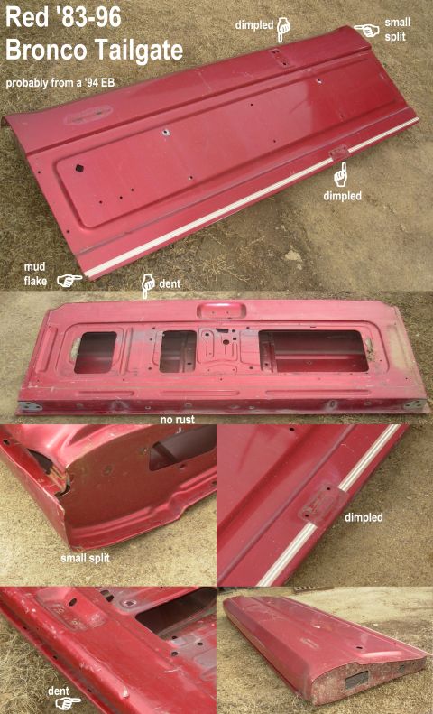 1983 Ford Bronco - SOLD Red Tailgate Shell E8TZ-9840700-A IF THE IMAGE IS TOO SMALL, click it. [url=https://www.supermotors.net/registry/media/1168084] https:…