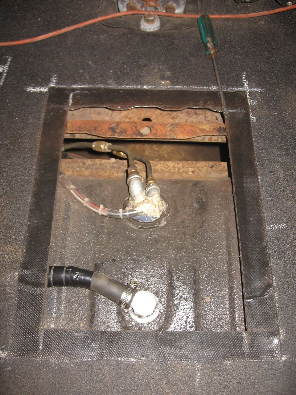 Big vent hose added, and some chaffing protection.