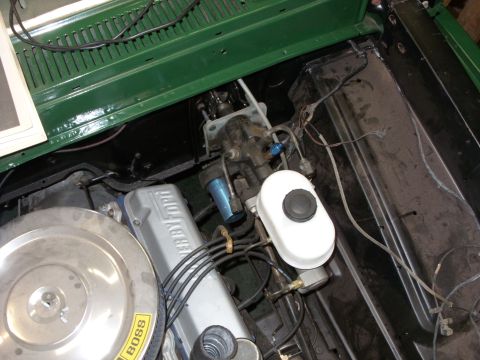 1967 Ford F-250 - Engine bay detail with Ford valve covers and brake master cylinder visible.