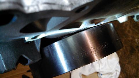 1977 Ford F-150 - Close-up of an engine component labeled 'PRO STREET', indicating a performance part.