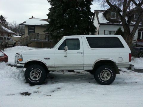 1994 Ford Bronco - White 1994 Ford Bronco with BFGoodrich All-Terrain T/A tires in the snow.