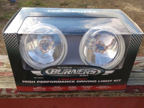 2004 Dodge 1500 - Optronics Platinum Burners Driving Lights for the behind the grille light modification.