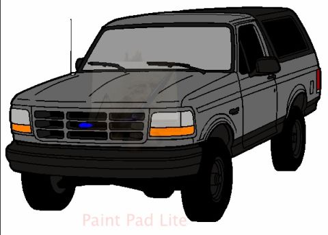 1992 Ford Bronco - Gun Metal Gray, Bed lined (Monstaliner) rockers, bumpers, and top.
