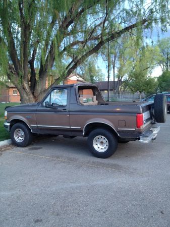 1992 Ford Bronco - This 1992 Ford Bronco is parked outdoors next to a tree.