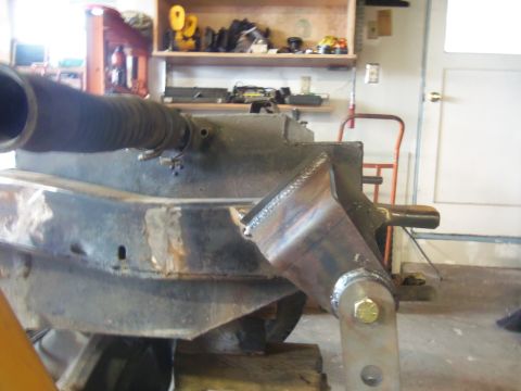 1968 Ford Bronco - This photo shows a custom fuel tank installation with frame modifications, not a 1968 Ford Bronco.