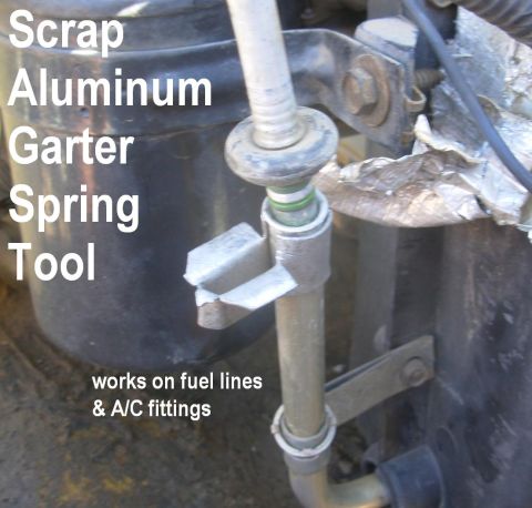 1983 Ford Bronco - Garter Spring Tool I made this in a junkyard when I discovered I didn't have the tools to remove a fuel line. Fortunately, I had some tin s…