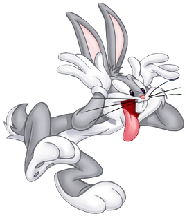 1976 Ford Bronco - Cartoon rabbit Bugs Bunny is depicted in a comical pose with his tongue hanging out.