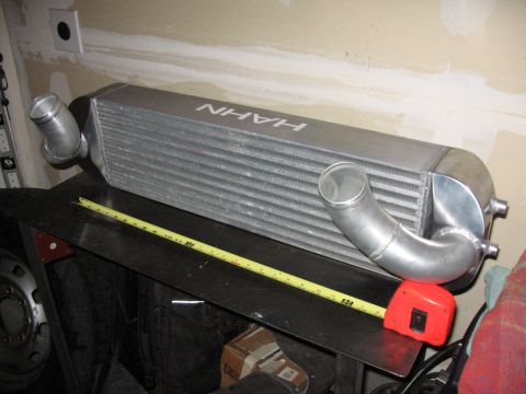 1995 Ford Bronco - Hahn Raceworks Intercooler waiting to go in. Obviously much better construction than stock, but it will also be much more efficient being a…