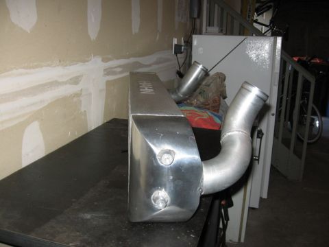 1995 Ford Bronco - HAHN branded intercooler with piping, likely for a performance vehicle.