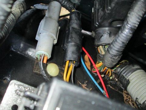 1992 Ford Bronco - the black wire has been chewed almost all the way through. dont know what connector this is